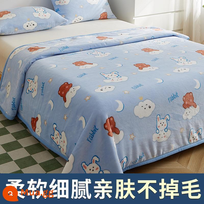 Sữa chăn lông cừu san hô flannel chăn mùa đông nệm cộng với nhung dày giường giường đơn ký túc xá - trên mây