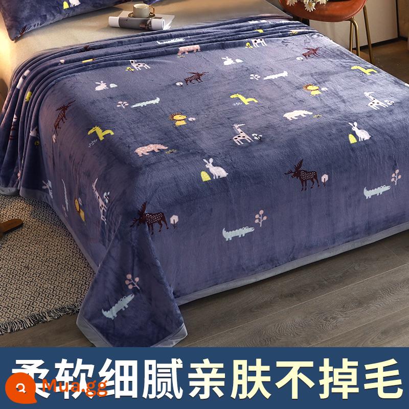 Sữa chăn lông cừu san hô flannel chăn mùa đông nệm cộng với nhung dày giường giường đơn ký túc xá - vườn bách thú