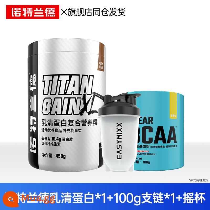 Bột tăng cơ Notland Bột protein whey thể hình người gầy thể hình nam TG bột tăng cơ bột dinh dưỡng chính hãng - 1 lon + xích nhánh 1 lon + cốc lắc