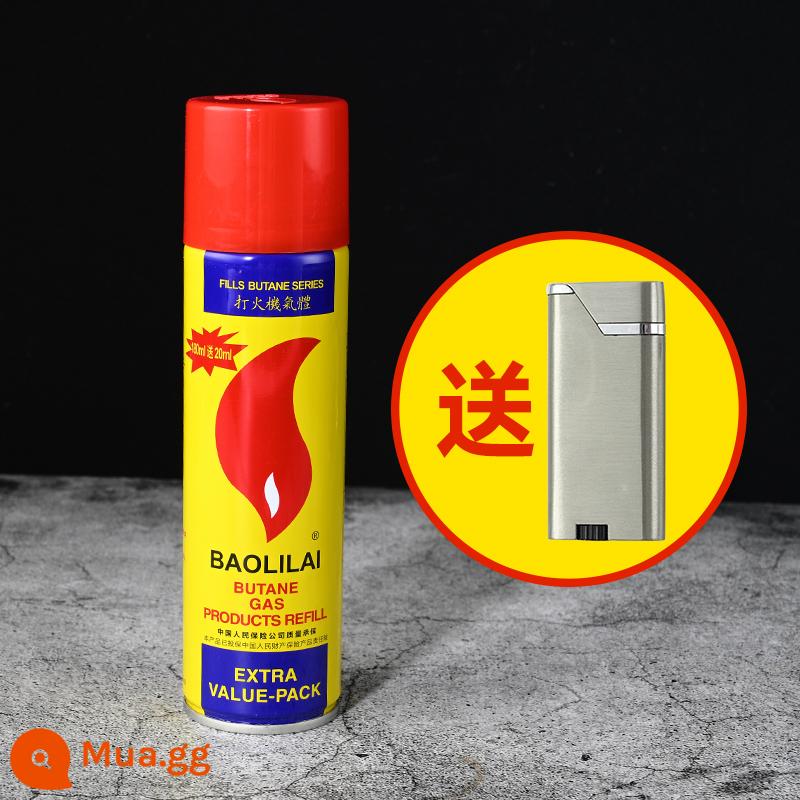 Bật lửa chống gió đặc biệt làm đầy bình gas bình gas cao cấp làm đầy bình dầu butan hộ gia đình đánh lửa - Bình gas 200ml [Có bật lửa bạc]