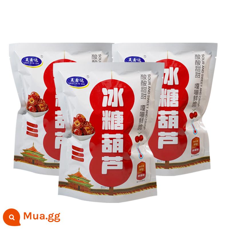 Kẹo đá Meixinda haws táo gai đông khô toàn bộ rỗng snack giòn không hạt snack đóng gói độc lập cửa hàng hàng đầu - 3 túi táo gai đông khô