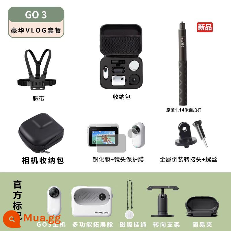 Shunfeng spot shadow stone insta360 go3 thumb camera vlog chống rung chống thấm nước camera chuyển động - Gói VLOG sang trọng, tư vấn sẽ mang đến bất ngờ