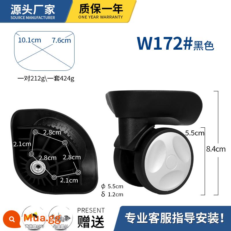 Xe đẩy vali bánh xe đa năng phụ kiện bánh xe mật khẩu vali da du lịch ròng rọc con lăn bánh xe thay thế phổ quát - Cặp W172# màu đen (thương hiệu dày)