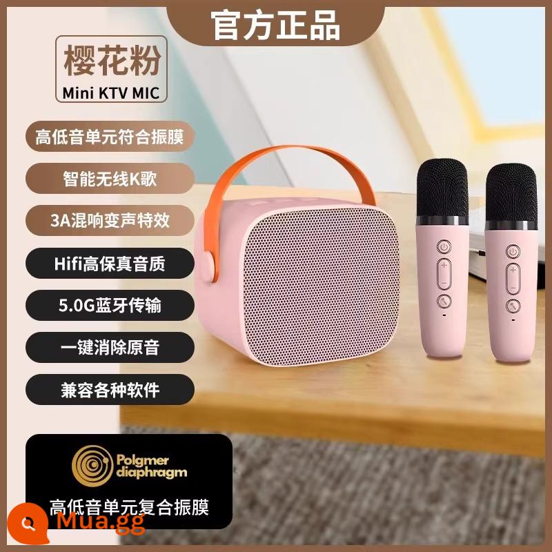 Micro Âm Thanh Tất Cả Micro Tại Nhà Loa Bluetooth Không Dây Hát Quốc Gia K Bài Hát Nhà Trẻ Em KTV Bộ - Shuangmai [Sakura Pink] Âm thanh vòm KTV + mixer bel canto + thời lượng pin lâu dài + Giảm tiếng ồn kép DSP + karaoke không dây