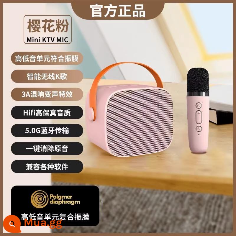 Micro Âm Thanh Tất Cả Micro Tại Nhà Loa Bluetooth Không Dây Hát Quốc Gia K Bài Hát Nhà Trẻ Em KTV Bộ - Mic đơn [Sakura Pink] Âm thanh vòm KTV + mixer bel canto + thời lượng pin lâu dài + Giảm tiếng ồn kép DSP + karaoke không dây