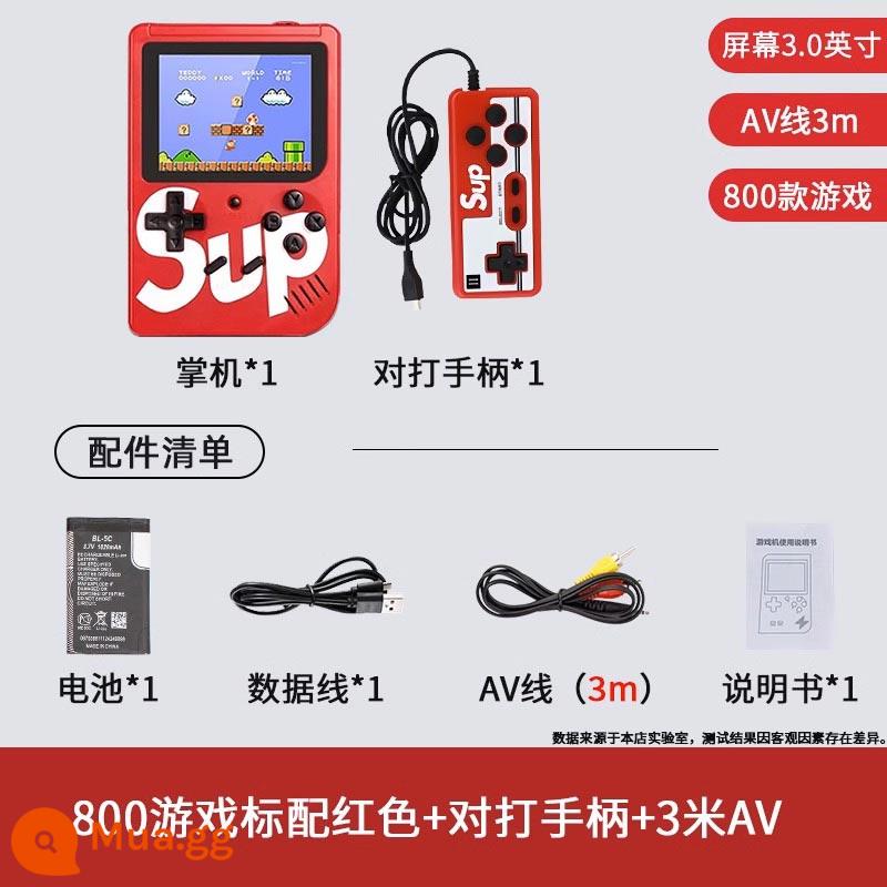 sup mới máy chơi game cầm tay retro cầm tay trẻ em hoài cổ cổ điển Nga psp mini cầm tay kiểu cũ đôi máy chơi game nhỏ Mario Quà tặng ngày trẻ em lòng bàn tay vuông tuổi thơ - gợi ý! 800 Game đạt tiêu chuẩn kèm màu đỏ + cáp AV 3m + tay cầm chiến đấu