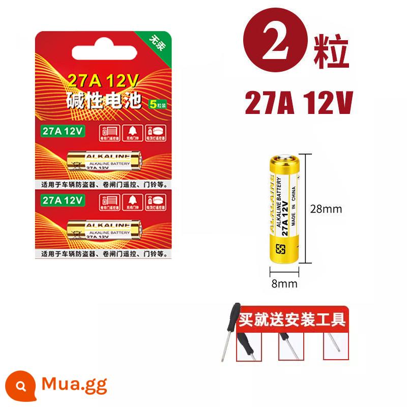 23A12V Pin Chuông Cửa Đèn Chùm Xe Ô Tô Điện 433 Thư Viện Cán Chuông Cửa L1028 Điều Hòa Không Khí Điều Khiển Từ Xa 27A12v Pin - 27A/12V (gói 2 chiếc) đi kèm tuốc nơ vít