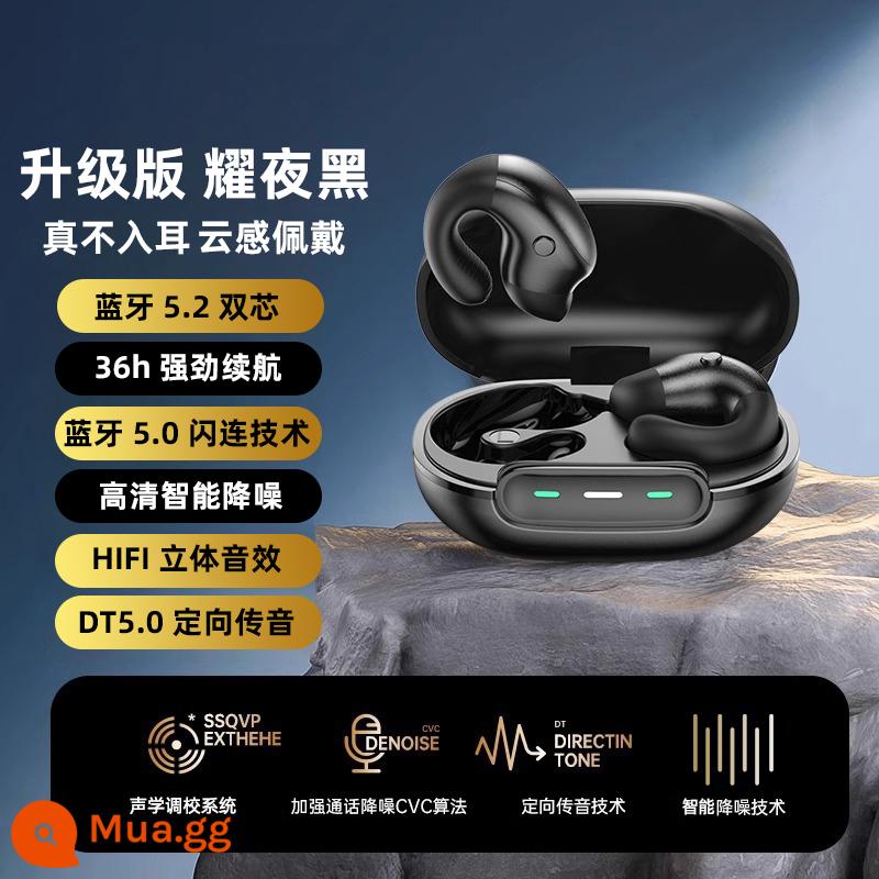 Tai nghe Bluetooth không dây dẫn truyền xương thích hợp cho Sony Kẹp tai Sony, không phải in-ear, giảm tiếng ồn dành riêng cho thể thao Mẫu mới 2024 - Phiên bản nâng cấp丨Đen [Công nghệ kết nối flash Bluetooth 5.0 + âm thanh nổi HIFI + giảm tiếng ồn thông minh]