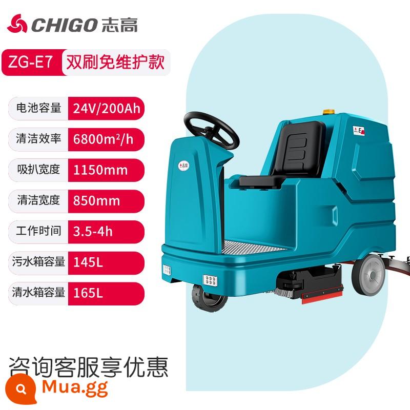 Chigo lái xe máy giặt sàn công nghiệp nhà máy thương mại xưởng máy quét nhà máy quét bất động sản trung tâm mua sắm xe rửa sàn siêu thị - Tư vấn mẫu xe Chigo E7 không cần bảo trì [phong cách lái xe] và giá thấp