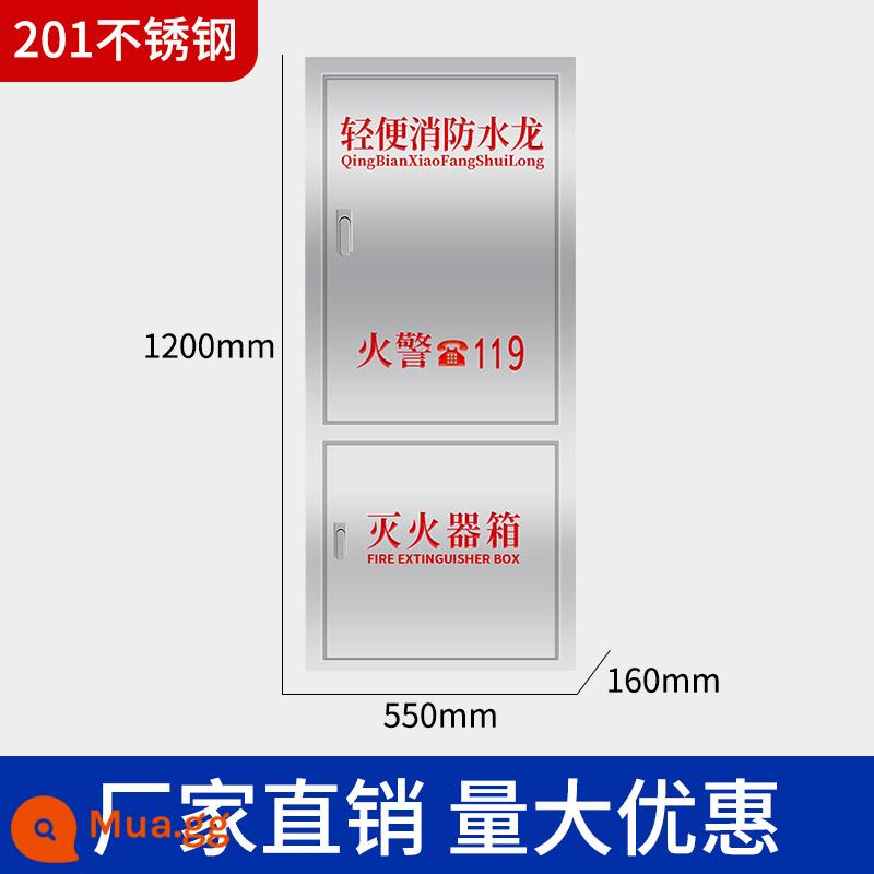 Vòi cứu hỏa cuộn 20/25/30 mét vòi chữa cháy hộp tự cứu ống nước nhẹ vòi bàn xoay ống hộp tủ - Hộp 1200_550_160mm 201-1.0