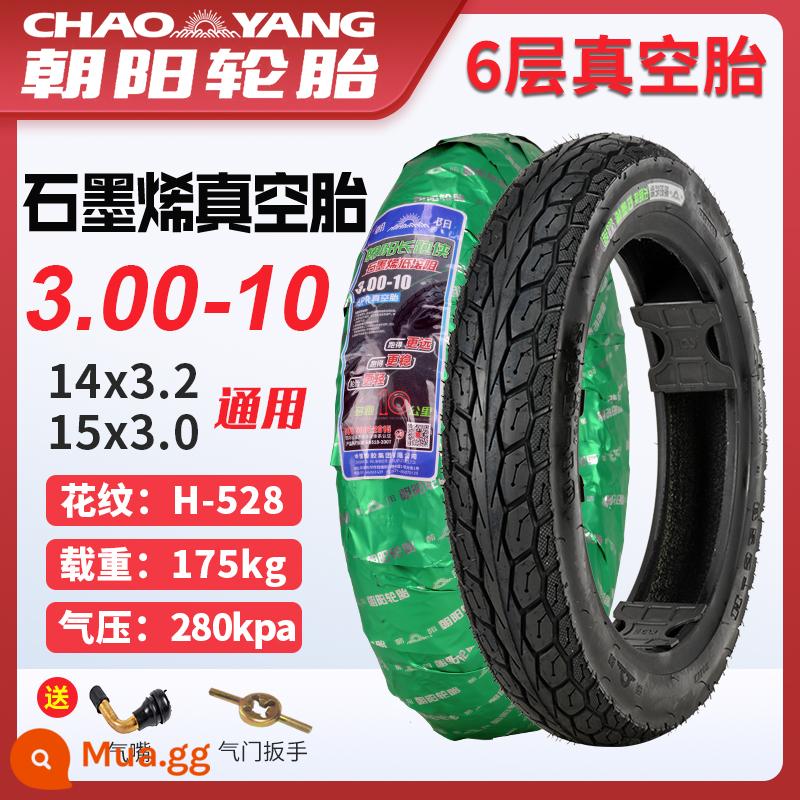 Lốp Chaoyang 3.00/2.75-10 14/16x2.50/3.0 Lốp Xe Điện Lốp Không Săm Xe Điện Dây Lốp - 3.00-10 Graphene [chạy xa] 6 lớp 528