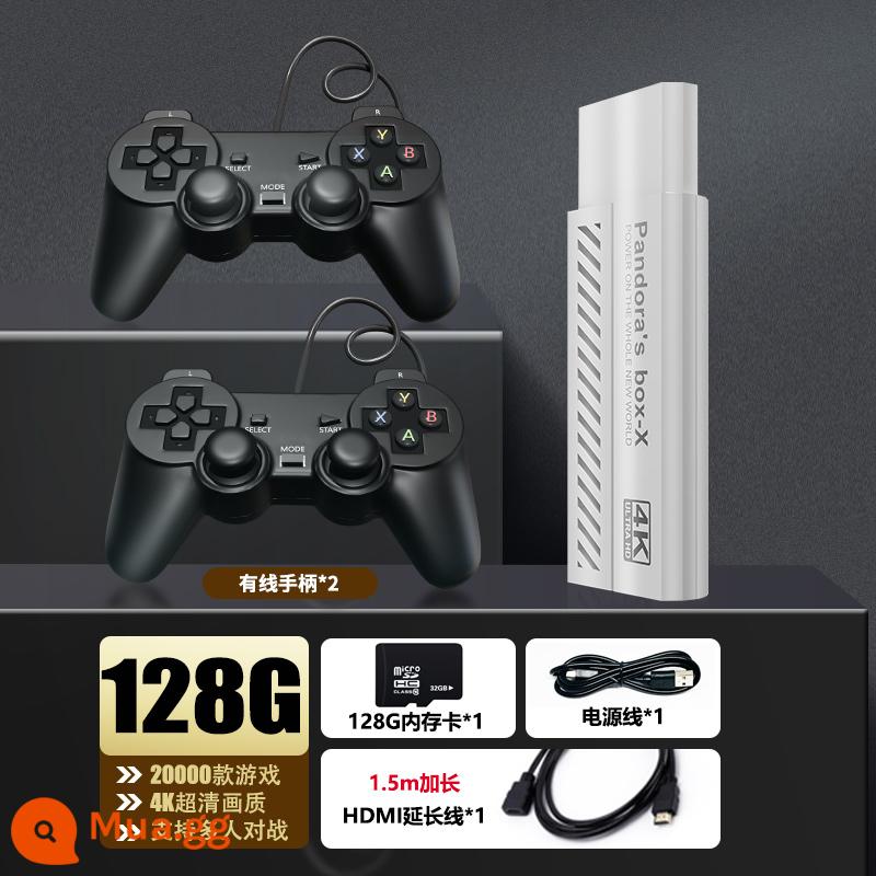 HD Pandora 2023 bảng điều khiển trò chơi mới có TV tại nhà ps5 arcade vua máy bay chiến đấu cần điều khiển tay cầm hộp trò chơi đôi xbox nintendo trẻ em hoài cổ fc mario gba cho bạn trai - Bộ điều khiển có dây kép Pandora 128G 20.000 trò chơi