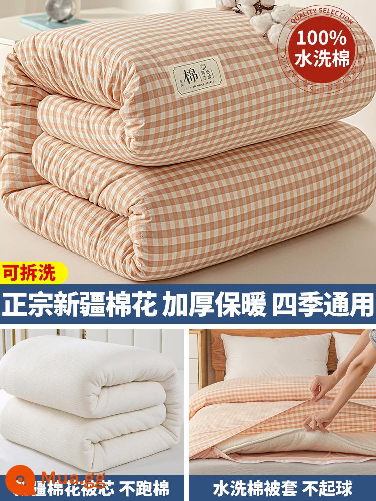 Tân Cương nguyên chất chăn bông mùa đông chăn dày ấm bông lót chăn ga gối đệm cotton batting mùa xuân và mùa thu chăn lõi bộ hoàn chỉnh - Pink Xiaoge [Lớp A ngủ khỏa thân, bông Tân Cương đích thực hạng nhất]