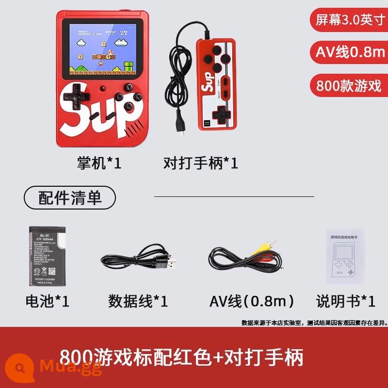 sup bảng điều khiển trò chơi cầm tay mới cầm tay kiểu cổ điển của Nga bảng điều khiển trò chơi cổ điển kiểu hoài cổ dành cho trẻ em kiểu cũ PSP mini di động máy du lịch nhỏ dành cho hai người Mario Douyin Món quà ngày thiếu nhi - gợi ý! Trò chơi 800 đạt tiêu chuẩn với tay cầm màu đỏ + đấu đấu