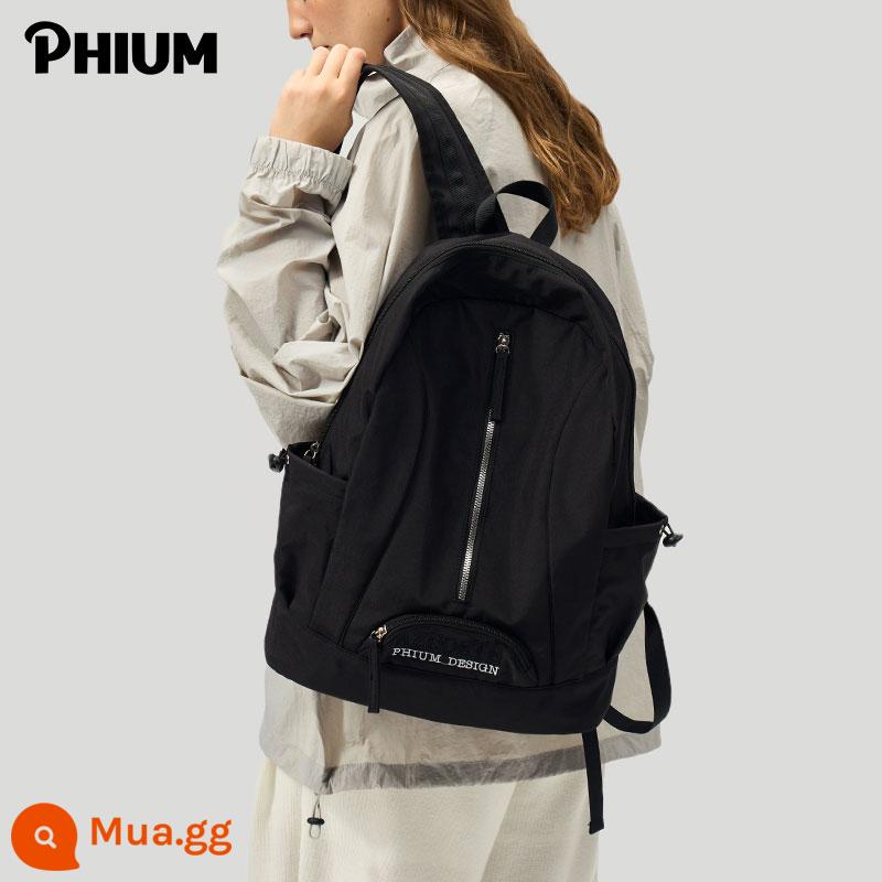 Phium® Ba lô ngoài trời mới của Mỹ Túi du lịch siêu nhẹ dành cho nữ Túi đi học nhẹ dành cho sinh viên đại học Ba lô leo núi - màu đen (chất lượng cao)