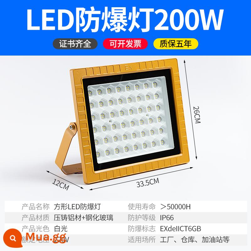 Yaming LED đèn chống cháy nổ trạm xăng nhà xưởng nhà máy hóa chất chống ăn mòn chống nước chống cháy nổ không cần bảo trì đèn pha - 200 watt - chống cháy nổ, cấu hình cao và áp suất rộng - chất lượng kỹ thuật - chống xung và chống đột biến - không cần bảo trì