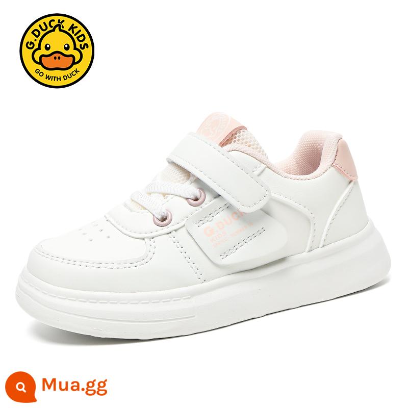 Little Yellow Duck Giày Trẻ Em Giày Bé Trai Xuân Thu Da Chống Thấm Nước Giày Trắng Bé Trai Giày Sneaker Trẻ Em Giày Thể Thao Màu Trắng - Bột trắng 6206 (giày da)