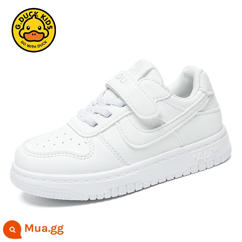 Little Yellow Duck Giày Trẻ Em Giày Bé Trai Xuân Thu Da Chống Thấm Nước Giày Trắng Bé Trai Giày Sneaker Trẻ Em Giày Thể Thao Màu Trắng - 6207 trắng (giày da)