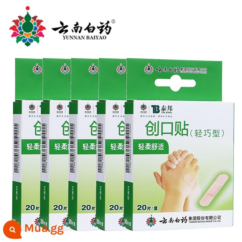 Vân Nam Baiyao OK băng 100 viên OK băng chống thấm nước thoáng khí y tế trong suốt cầm máu lớn miếng dán cầm máu cho trẻ em mài chân - 20 viên x 5 hộp [Vân Nam Baiyao Taibang] Năm hộp giá siêu phải chăng