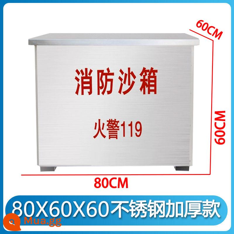 Hộp Cát chữa cháy 119 Trạm xăng Hộp cát màu vàng đặc biệt Chữa cháy 1/2 khối thép không gỉ Kiểm soát lũ lụt Thiết bị hộp cát - Mô hình thép không gỉ 80x60x60