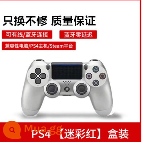 Tay cầm ps4 pc phiên bản máy tính bluetooth không dây rung hơi nước Android Apple điện thoại di động máy tính bảng bảng điều khiển trò chơi đa năng - [Bạc] Phiên bản Bluetooth 5.0 hàng đầu