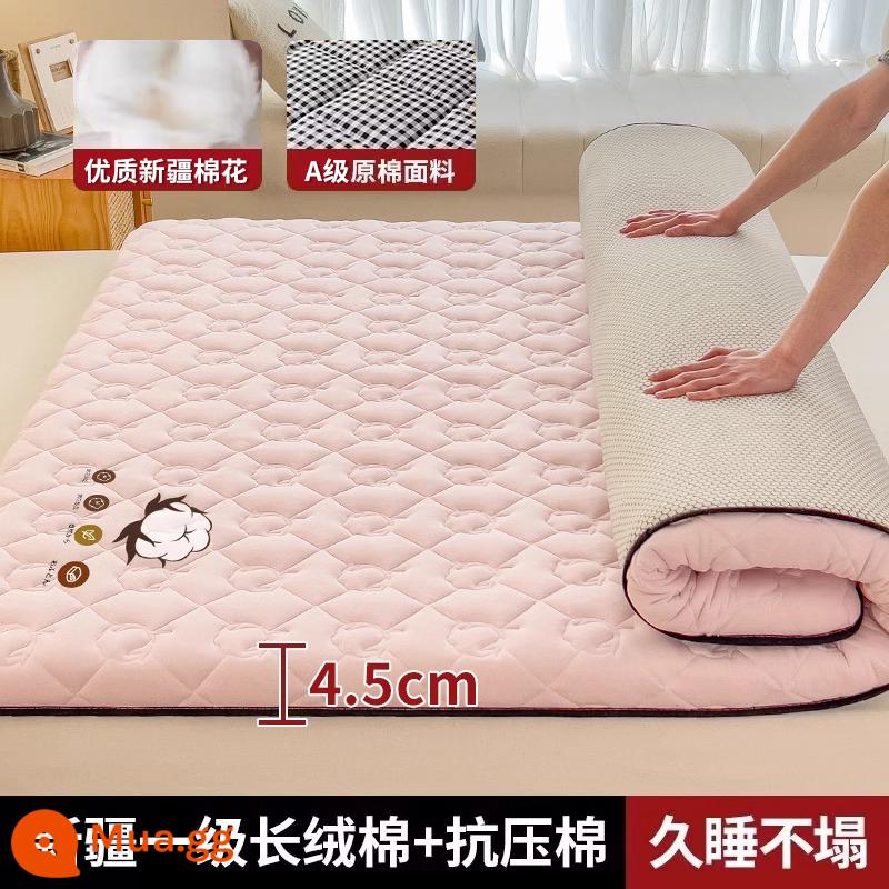 Nệm Cotton Đệm Mềm Mại Hộ Gia Đình Nệm Lót Tatami Thảm Nệm Ký Túc Xá Sinh Viên Đơn Đặc Biệt Miếng Lót Có Thể Gập Lại - Bột bông [làm đầy bông Tân Cương, độ dày khoảng 4,5cm]