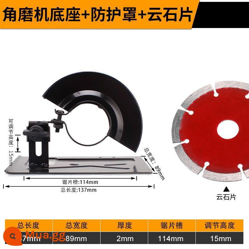 Giá đỡ máy mài góc để chuyển đổi đế máy cắt gỗ đa năng kim loại sửa đổi công cụ cắt đa năng - Máy mài góc khung cố định nhỏ + lưỡi cắt đá