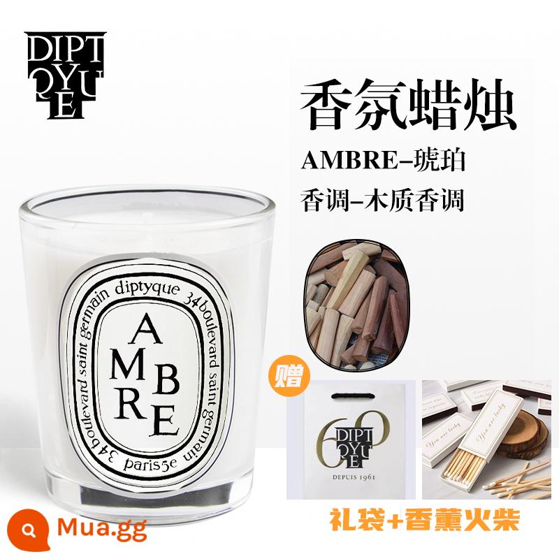 Diptyque Nến thơm Diptyque hốc lưu niệm đèn dầu thơm quà tặng sinh nhật Lễ Tình Nhân - [Hương hổ phách 190g]Hương gỗ AMBRE