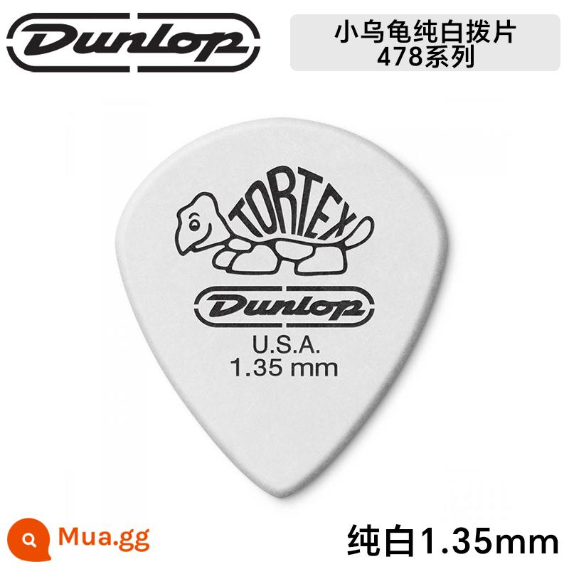 Dunlop pick Dunlop guitar điện pick rùa nhỏ jazz3 guitar bass dân gian gảy đặc biệt - Pick màu trắng tinh khiết dòng 478 1,35mm