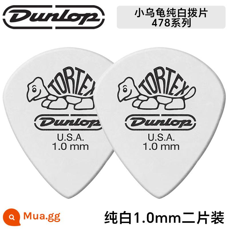 Dunlop pick Dunlop guitar điện pick rùa nhỏ jazz3 guitar bass dân gian gảy đặc biệt - [Gói 2] 478 Rùa Nhỏ Màu Trắng Tinh Khiết 1.0mm