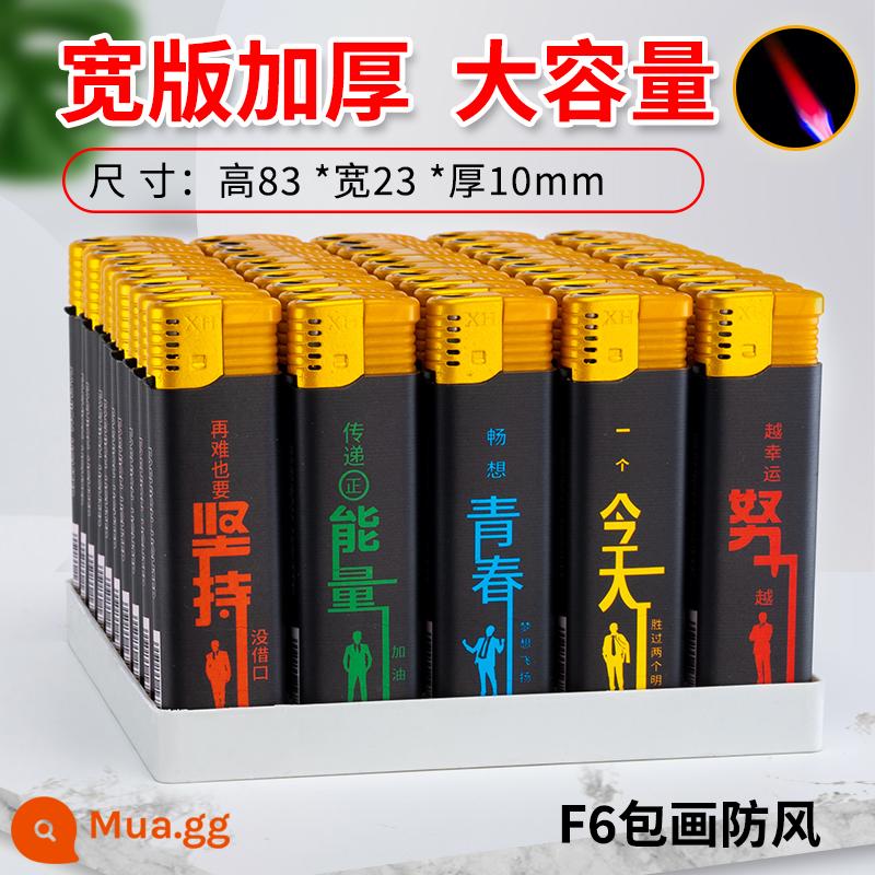 Bật lửa chống gió 50 giá rẻ, bền, dùng một lần, làm theo yêu cầu, làm theo yêu cầu thông thường, thương mại, bán hàng trực tiếp tại nhà máy, miễn phí vận chuyển đến siêu thị - F6 Nỗ Lực Tuổi Trẻ