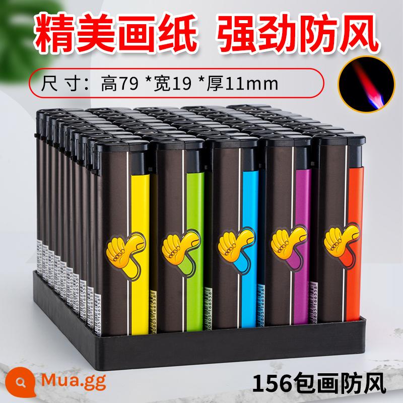 Bật lửa chống gió 50 giá rẻ, bền, dùng một lần, làm theo yêu cầu, làm theo yêu cầu thông thường, thương mại, bán hàng trực tiếp tại nhà máy, miễn phí vận chuyển đến siêu thị - ngón tay cái màu