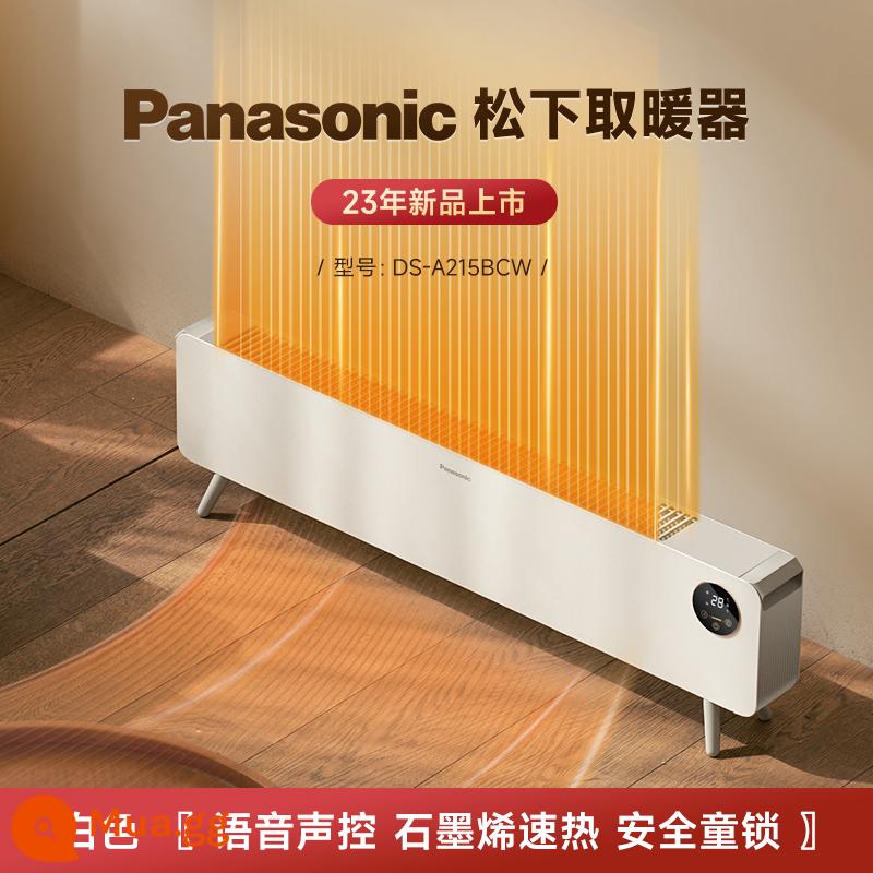 Máy sưởi ván chân tường Panasonic Graphene Máy sưởi điện phòng khách tiết kiệm năng lượng hộ gia đình Quạt sưởi tức thì Máy sưởi điện cho cả nhà - Sản phẩm mới bán chạy 23 năm màu trắng