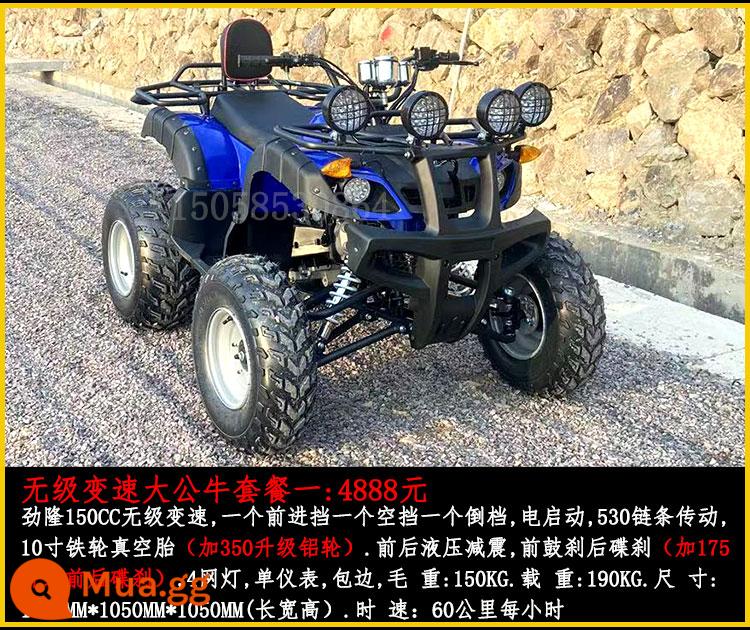 Hộp số tự động kích thước bull ATV làm mát bằng nước xe máy bốn bánh địa hình ổ trục núi ATV bốn bánh vô hạn ổ đĩa 4 bánh - Tốc độ thay đổi liên tục gói big bull một