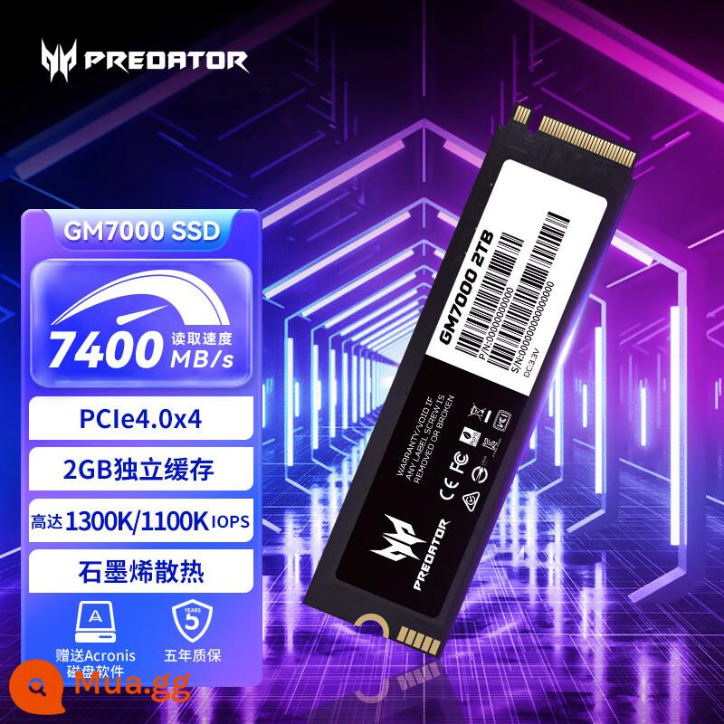 Ổ cứng thể rắn SSD Acer Predator GM7 GM7000 GM3500 M.2 (NVMe) PCIe4.0 - GM7000 (có bộ đệm) -2T