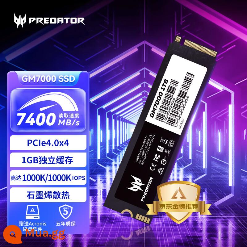 Ổ cứng thể rắn SSD Acer Predator GM7 GM7000 GM3500 M.2 (NVMe) PCIe4.0 - GM7000 (có bộ đệm) -1T