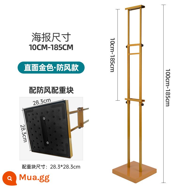 kt board khung công khai hiển thị đứng hiển thị đứng sàn đứng áp phích đứng biển quảng cáo hiển thị thương hiệu dấu hiệu nước tùy chỉnh - [Vàng nội địa] Đối diện với giá trưng bày bảng KT [Mẫu chống gió đế 11 catties]