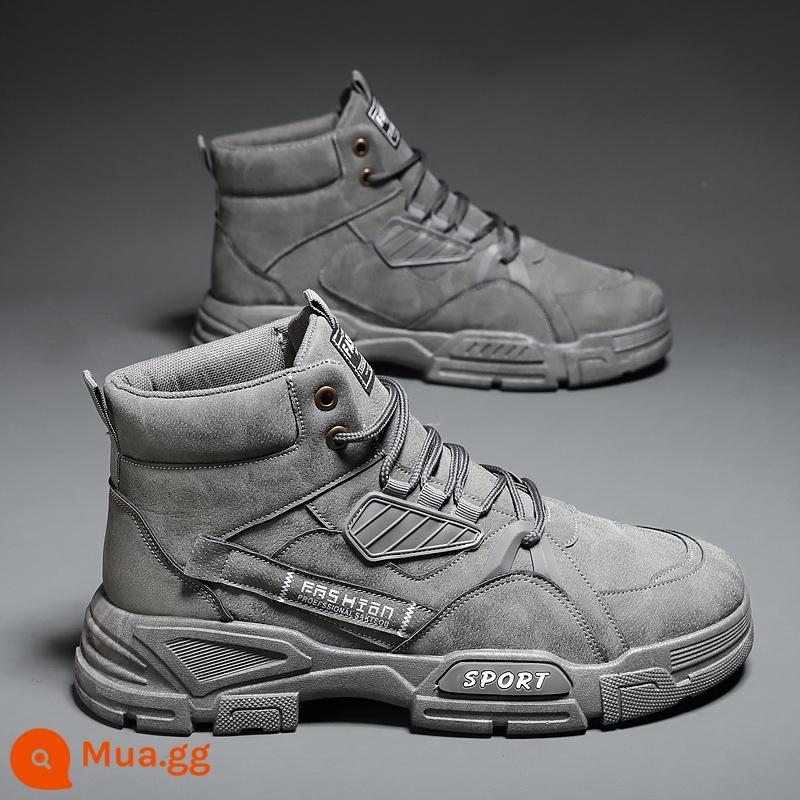 Martin Boots nam 2022 Mùa thu Mid -Tube Worker Short Boot - HY1616 màu xám