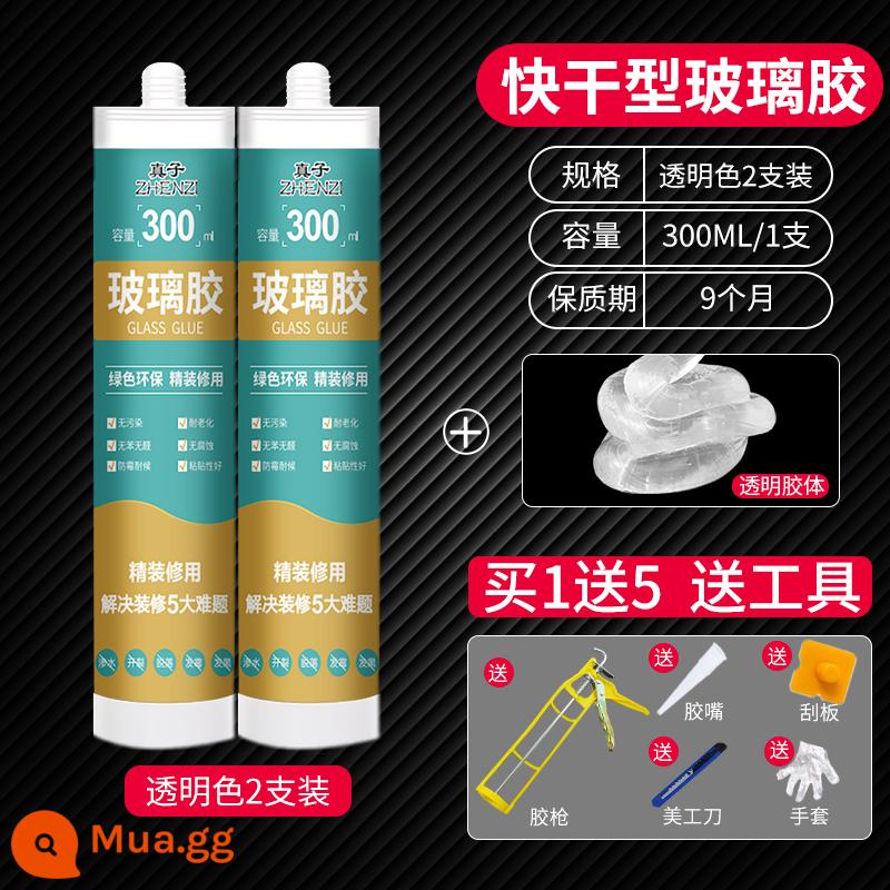 Keo dán kính nhà bếp và phòng tắm keo trong suốt chống thấm nước và chống nấm mốc keo dán nhà vệ sinh sứ trắng cấu trúc móng không chứa chất lỏng keo làm đẹp - [Gói 2] Màu trong suốt - chống thấm nước và chống nấm mốc (đi kèm bộ dụng cụ đầy đủ)