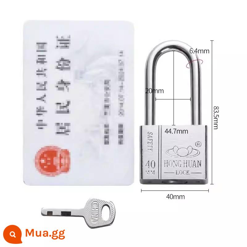 Ổ khóa mở khóa chống trộm chống nước chống rỉ khóa chống cạy khóa cửa hộ gia đình khóa chìa khóa nhỏ khóa ký túc xá Daquan khóa chìa khóa - [Tongkai] Chùm dài 40MM-có 1 phím