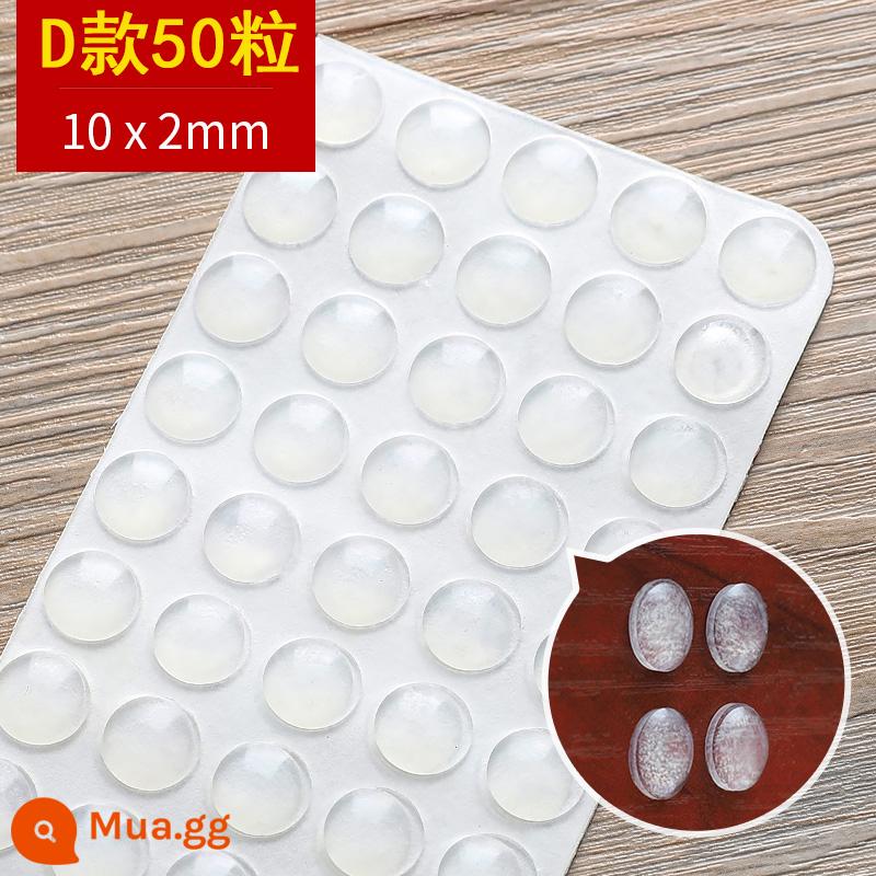 Silicone trong suốt ngăn chặn cửa chống va chạm dán tay nắm cửa cửa tủ đệm chống va chạm phía sau tắt tiếng chống va chạm không đấm cửa chống - [Thế hệ thứ nhất] Hạt đơn loại D 10 * 2 mm (tổng cộng 50 hạt)