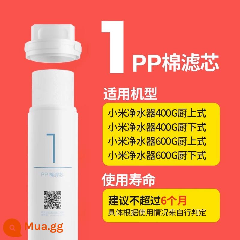 Lõi lọc máy lọc nước Xiaomi 600GPP bông trước và sau than hoạt tính số 1 số 234 RO thẩm thấu ngược 400G bộ - [Phần tử lọc Xiaomi số 1] Phần tử lọc bông PP