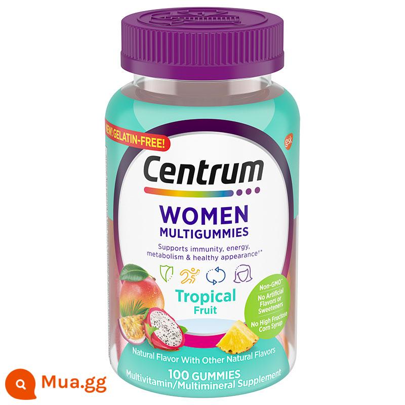 Centrum tốt trong việc tiết kiệm vitamin C đa khoáng chất dành cho phụ nữ ở nước ngoài kẹo dẻo dành cho trẻ em - Kẹo dẻo vitamin tổng hợp dành cho nữ 100 viên