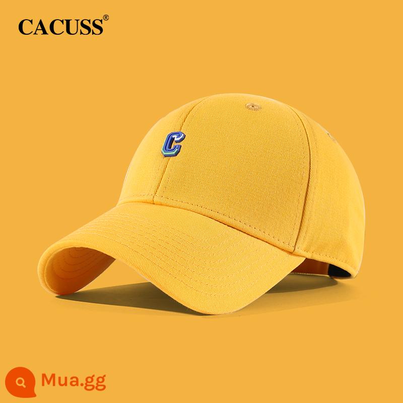 Mũ bóng chày CACUSS nam mùa thu chữ cotton đạt đỉnh mũ nữ nhiều màu chụp đường phố chống nắng mũ che nắng - gừng