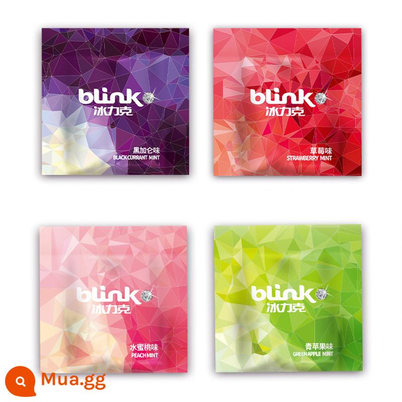 Blink Binglik hơi thở bạc hà không đường hơi thở thơm mát kẹo ngậm không đường tốt cho sức khỏe hôn kẹo ăn nhẹ thông thường - [Gói nếm bột trái cây-5 túi (khoảng 10 miếng)] Hương vị ngẫu nhiên