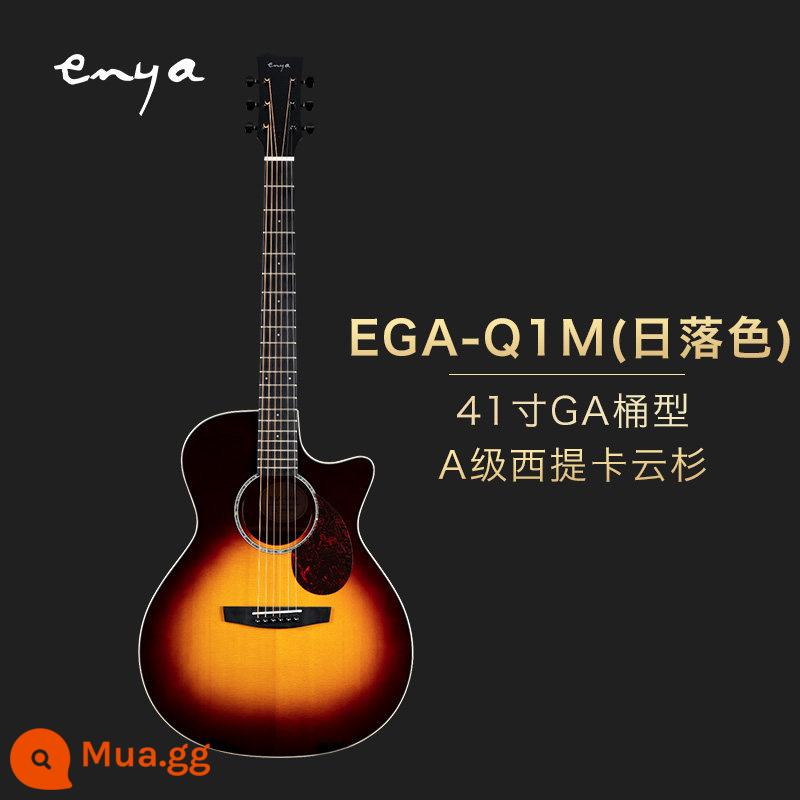 Enya Q1M/Q1PRO đơn bảng dân gian đàn guitar 41 inch sốc điện hộp người mới bắt đầu cao cấp nam nữ - EGAQ1M-41-inch màu hoàng hôn + [gói quà tặng phụ kiện sang trọng]