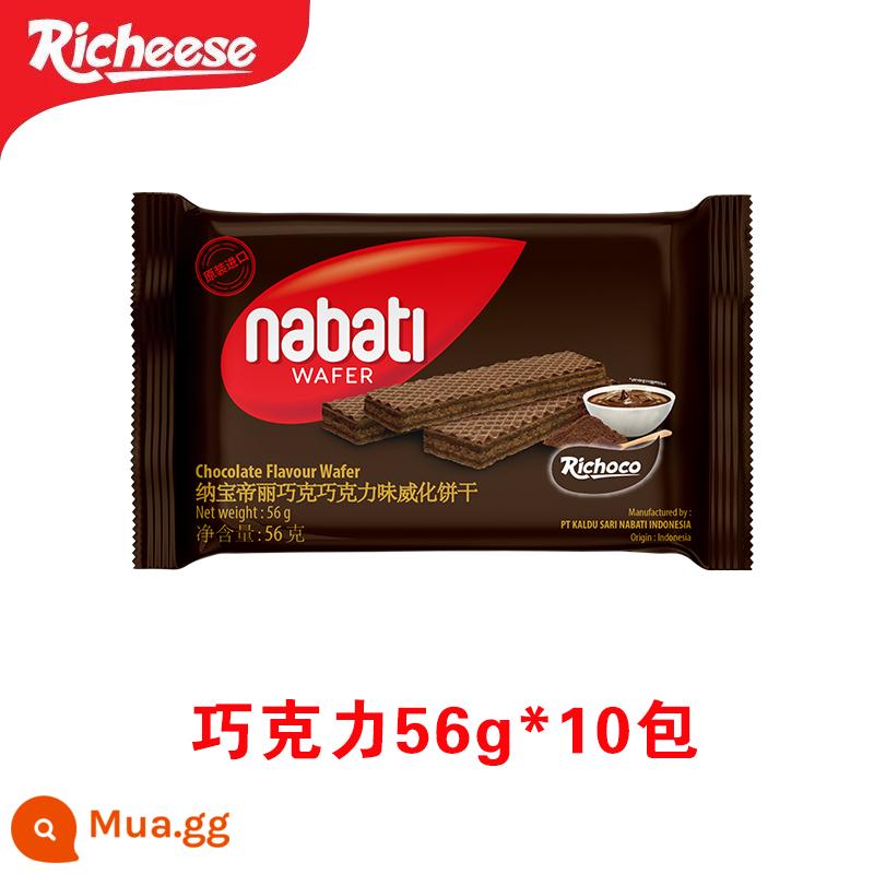 Bánh quy wafer sandwich phô mai Licheese Nabati nhập khẩu Indonesia 56g * 10 túi bán buôn đồ ăn nhẹ nabati - [10 gói] Sôcôla 56g*10 gói