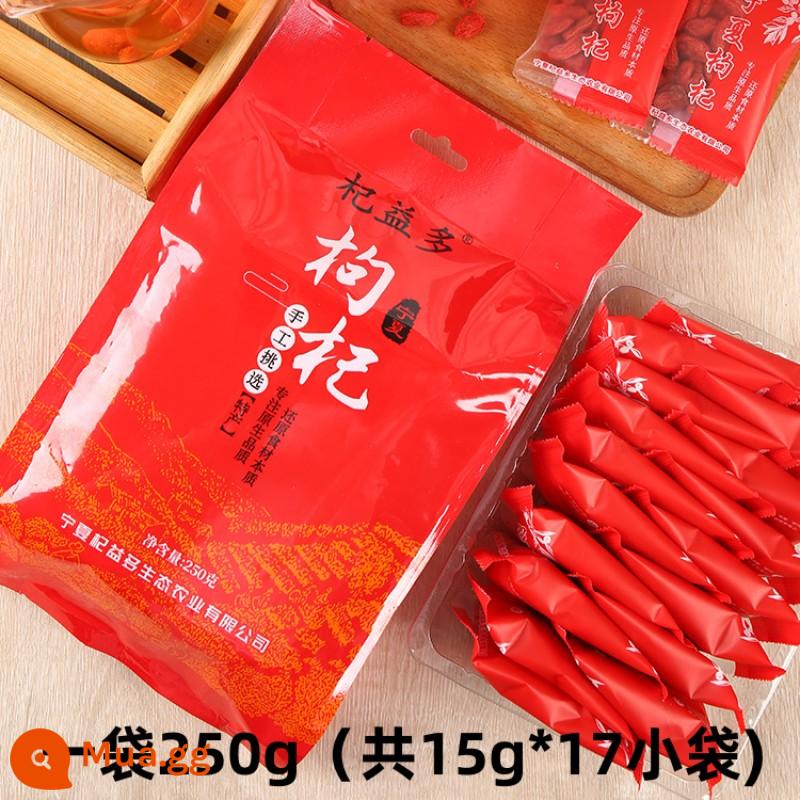 Wolfberry túi nhỏ mới Wolfberry Ninh Hạ Zhongning 500g loại cao cấp 33 gói nhỏ gougouqi cấu trúc màu đỏ wolfberry - Dâu tây Ninh Hạ 250g (tổng cộng 15g * 17 gói)