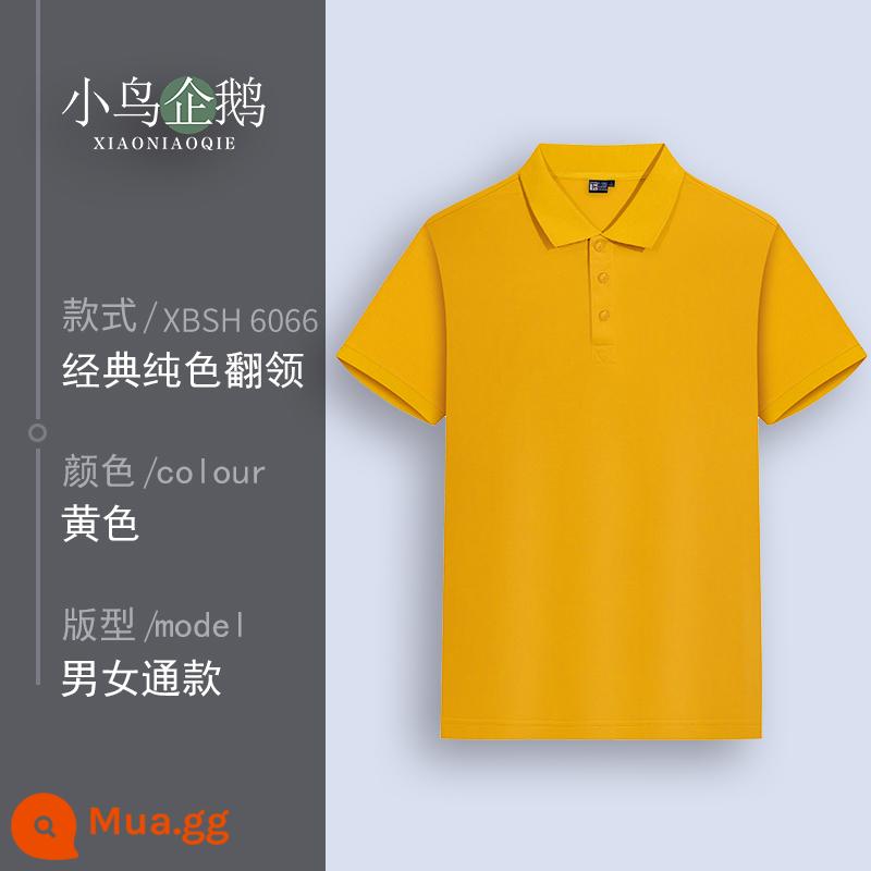 Quần áo làm việc tùy chỉnh T-shirt quần áo làm việc tùy chỉnh-thực hiện đội mùa hè cotton văn hóa quảng cáo áo POLO ngắn tay in LOGO - Mau vang