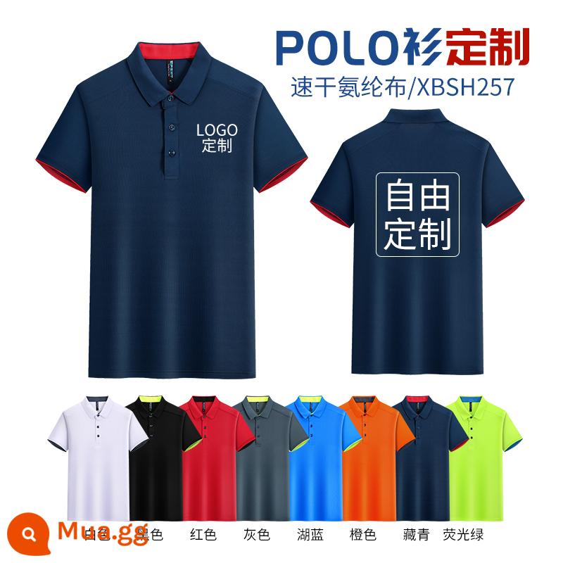 Quần áo làm việc tùy chỉnh T-shirt quần áo làm việc tùy chỉnh-thực hiện đội mùa hè cotton văn hóa quảng cáo áo POLO ngắn tay in LOGO - -------O: Mẫu vải thun nhanh khô cao cấp 58 tệ -------